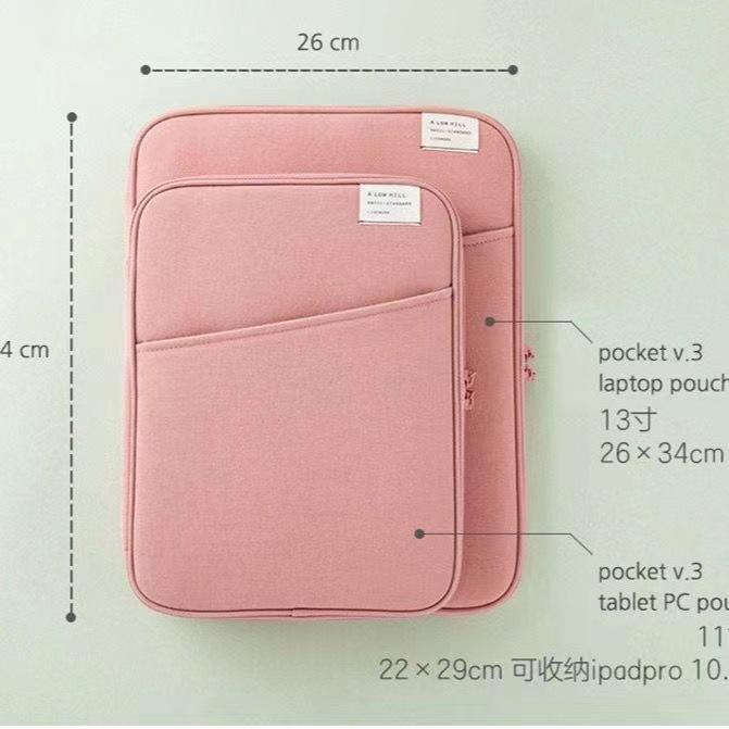 

TS JYL laptop bag,Korean Livework Shockproof iPad Case 13 Inch MacBook Inner Sleeve INS 14 inches рожевий