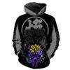 2026 Sonbahar/Kış Dragon Ball Retro Pamuklu Sıcak Pamuklu Kapüşonlu Sweatshirt Erkek 3D Baskılı Sweatshirt Unisex Çocuk Günlük Mont