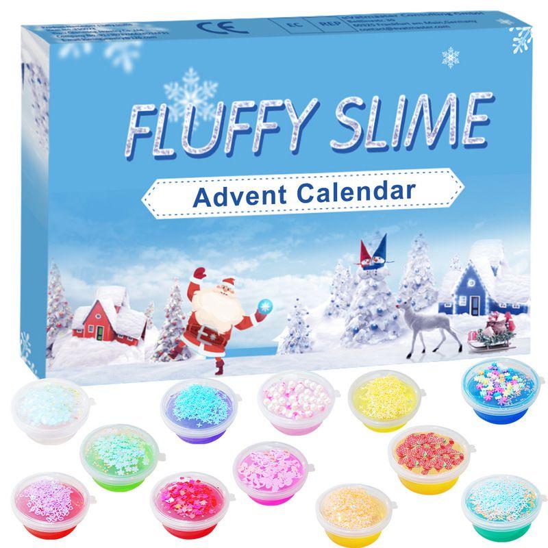 Fluffy Slime Adventskalender 24 Tage Countdown bis Weihnachten Kindergeschenk**