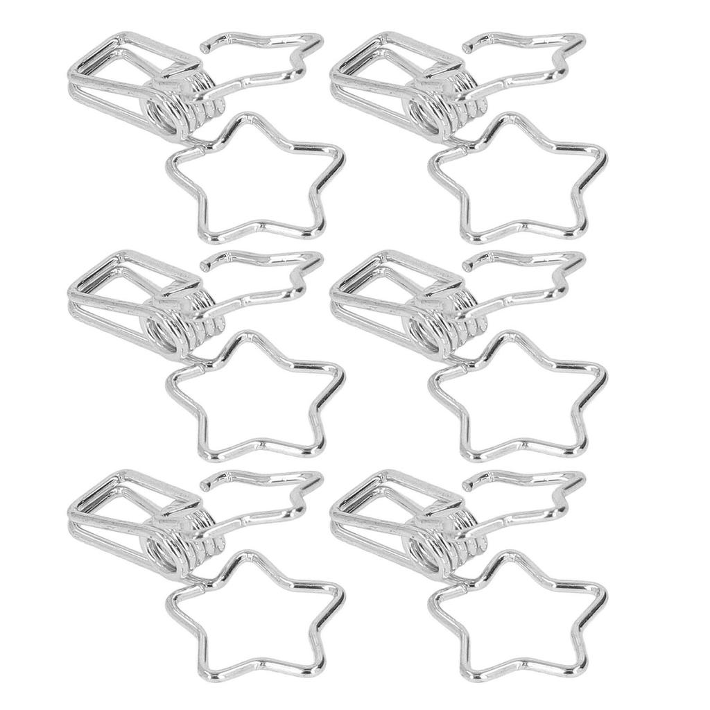 100Pcs Star   Clips Hollow Out Cartoon   Strong Clamping Sturdy Small Paper Clips for Documents Clothes Papers
