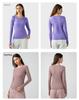 Women's Seamless Long Sleeve Yoga Top – Comfortable, Breathable, Tight-Fitting, Slimming Fitness Wear