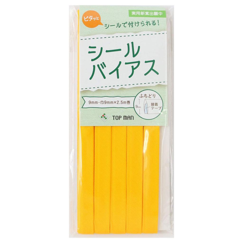 Topman Industries Seal Bias 9mm Banana Co., Ltd. Tape, Wide, Yellow, TM012-4