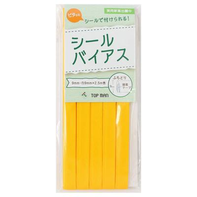 Topman Industries Seal Bias 9mm Banana Co., Ltd. Tape, Wide, Yellow, TM012-4