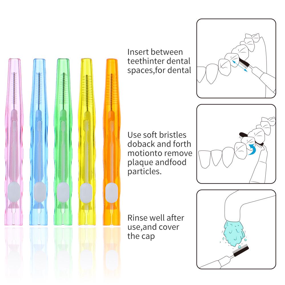 Retractable Interdental Brush for Orthodontic Braces - 10 Pcs/box