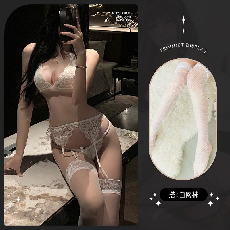 Sexy Underwear Lace Underwear Bra Set Sexy Pure Desire Bra Three-point Style Temptation