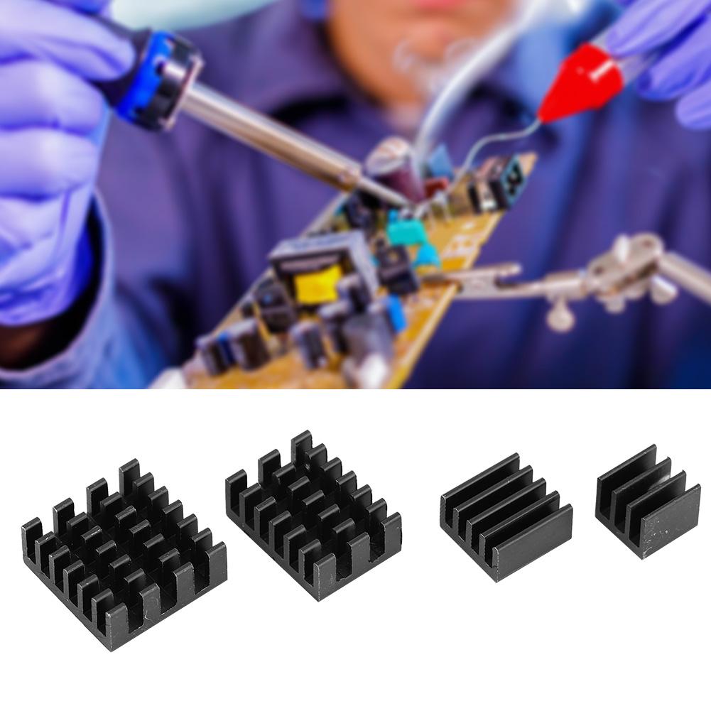 20pcs Black Aluminum Heat Sink CPU Cooler with Adhesive for Raspberry Pi 234 3b 4B