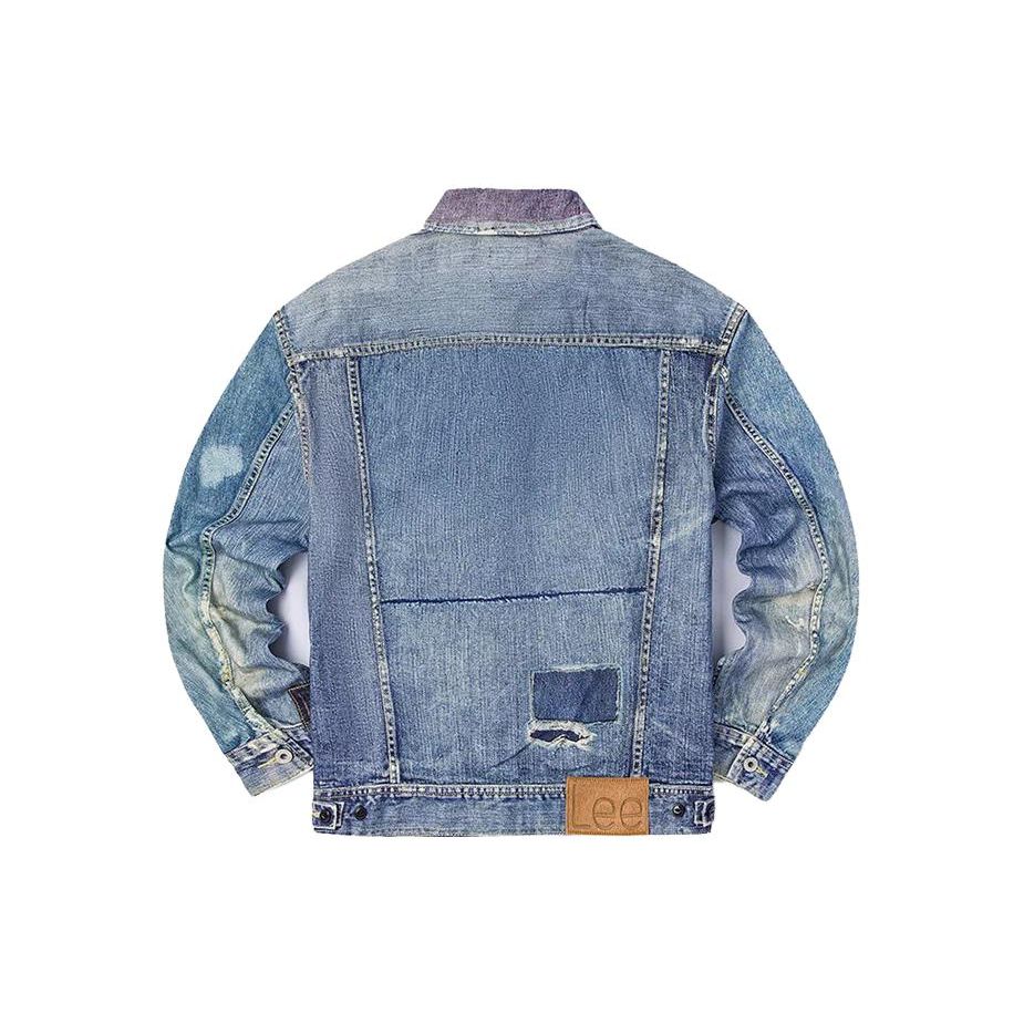 Lee Washed Single Button Loose Denim Jacket Men jackets Light-Blue LMT001517100274-A00581