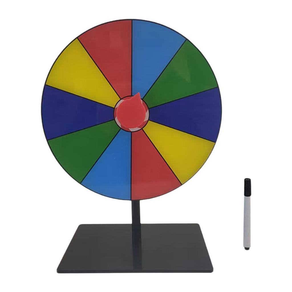 Tabletop Prize Turntable Set with Erasable Pen Props Learning Game Fortune Wheel