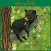Resin Black Bear Garden Decor With Outdoor Rustic Animal Figurine For Yard And Patio