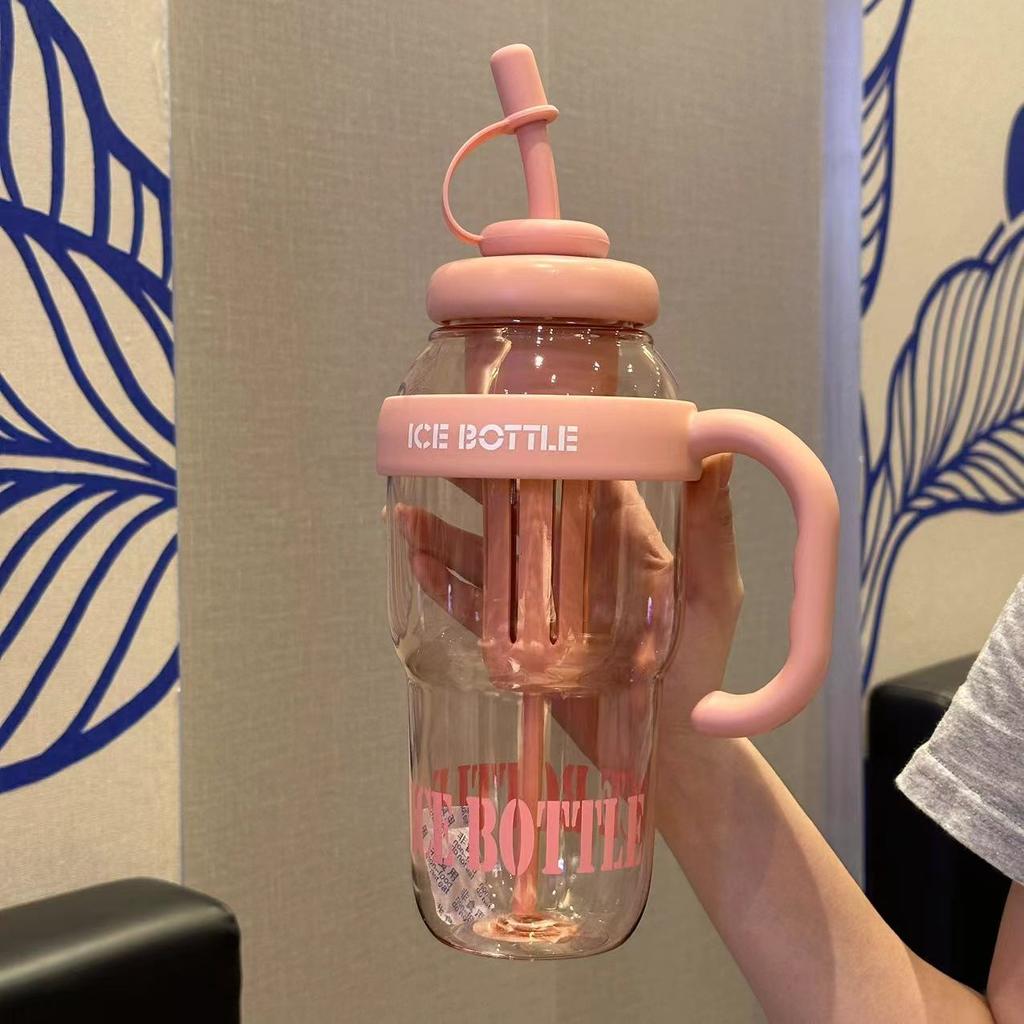 1300ML Large Capacity Sports Water Bottles Cute Portable Straw Cup Water Bottle for Outdoor Sport Travel Fitness Drinking Bottle