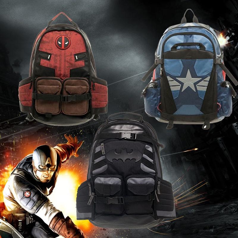 Marvel Deadpool Alleanza degli Eroi Batman Capitan America Zaino Perfetto Per Ragazzi!