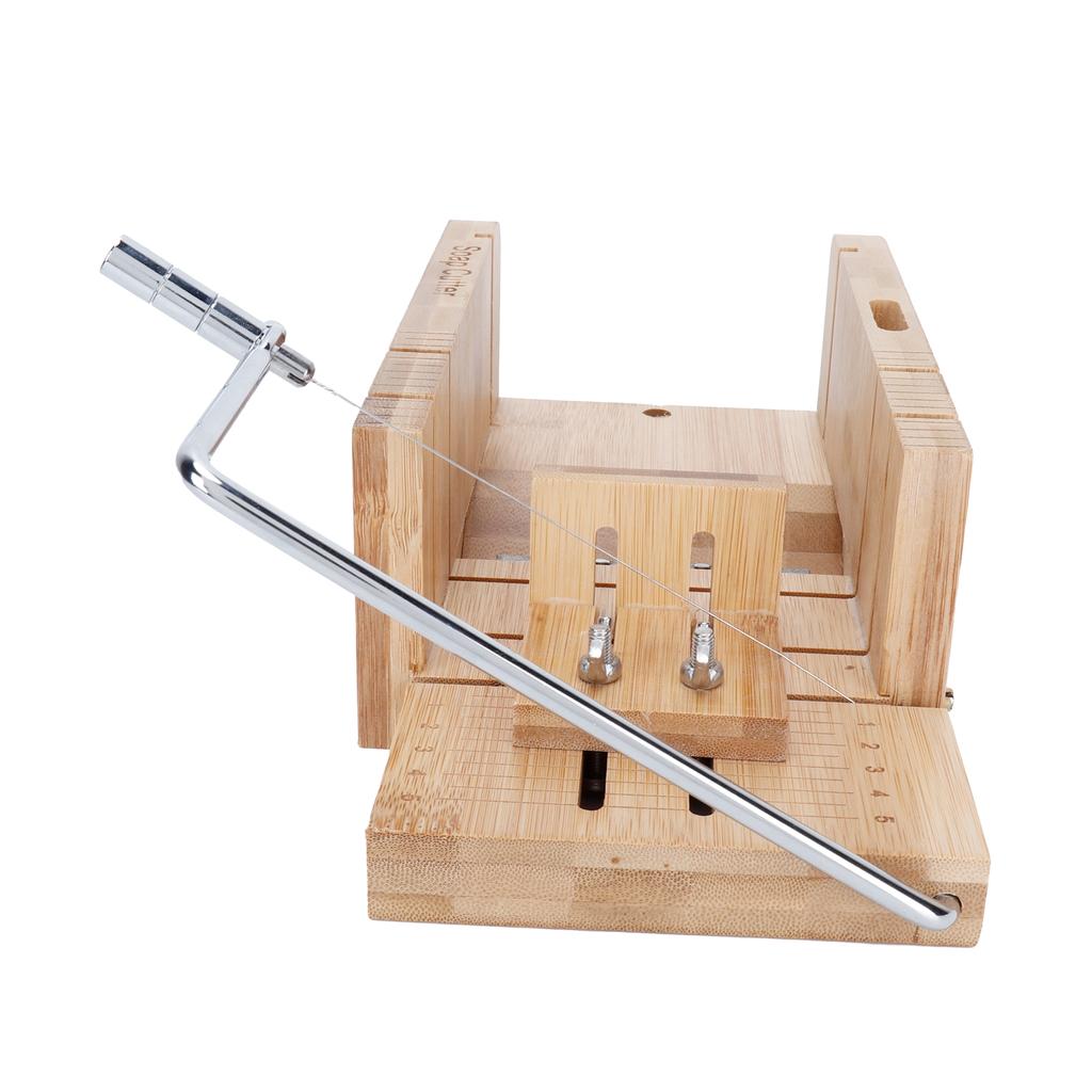 Practical Adjustable Bamboo Soap Cutter Bread Cutter Mold DIY Soap Cutting Tool