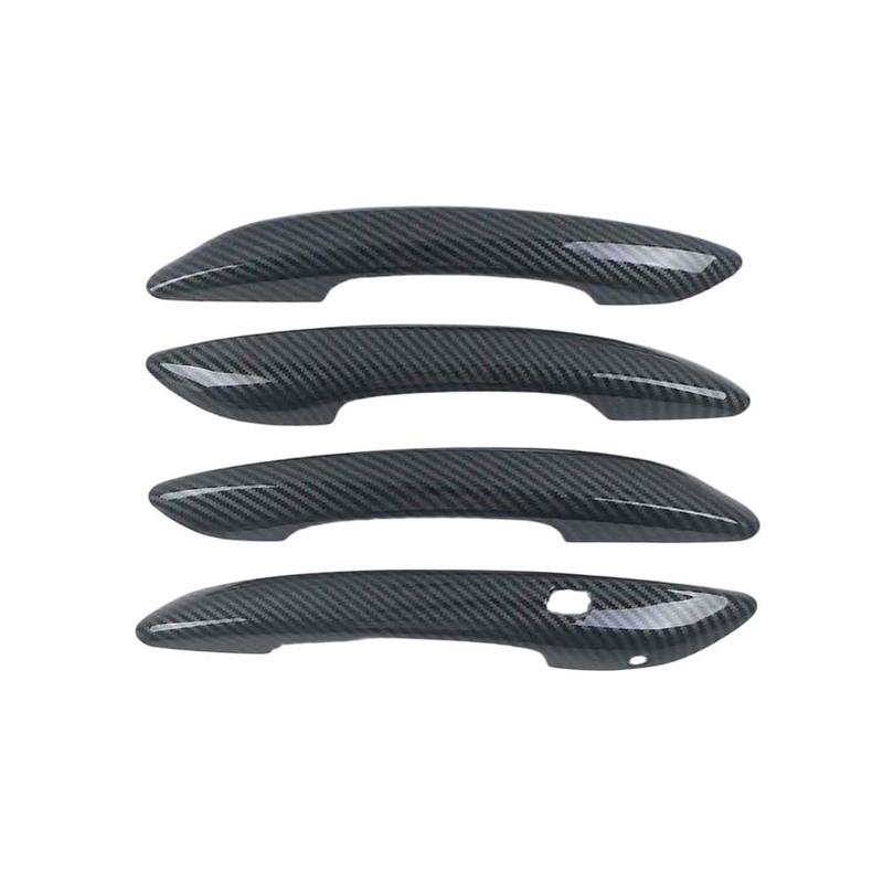 Car Decoration Door Handle Cover For Hyundai Sonata - Carbon Fiber Silver Cars Accessories Styling Upgrade