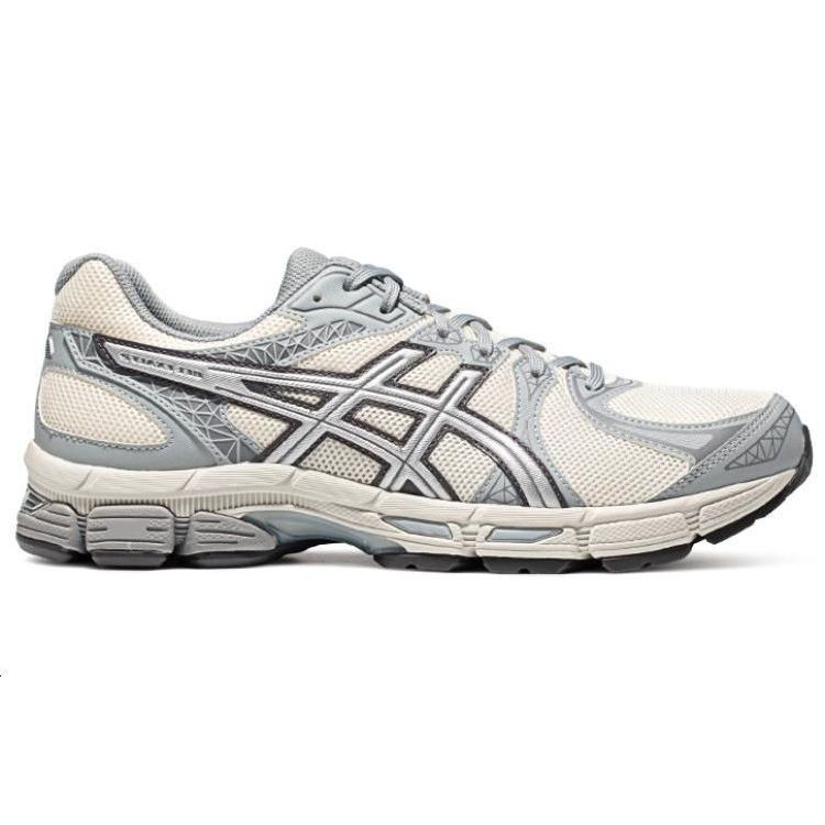 Asics Gel-Exalt 2 Comfortable Fashion Fabric Synthetic Leather Low-Top Casual Running Shoes Men Sneakers White Blue Gray 1011B918-101