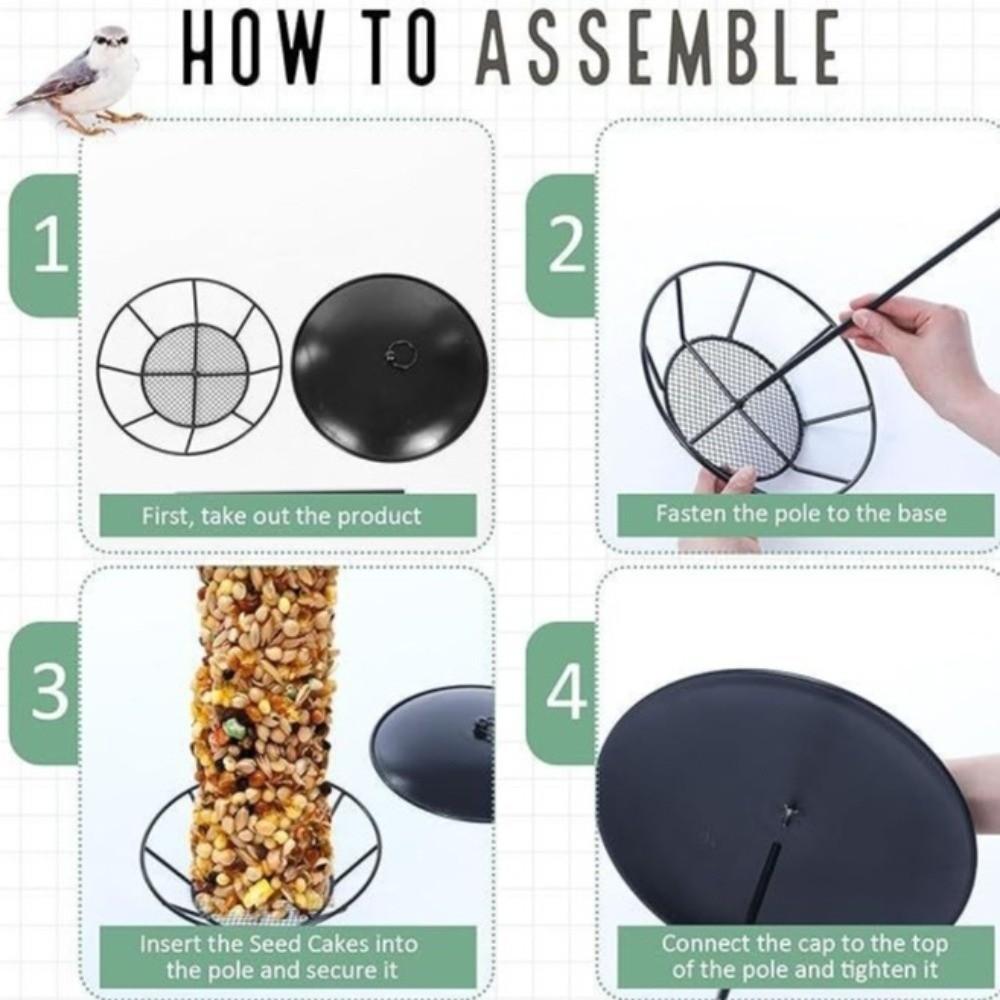 Large Capacity Hanging Bird Feeder Cylindrical Bird Feeding Tray Food Dispenser  Patio