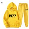 ESSENTIALS Double Line High Street Fleece Hoodie Set 1977 Trendy Casual Loose Fit.
