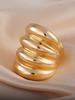Chunky Ring Polished Dome Design, Minimalist Stackable Statement Jewelry for Women