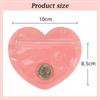 100PCS Heart-shaped Jewelry Storage Bag Transparent PVC Zipper Bag Christmas Birthday Wedding Gift Packaging Bag