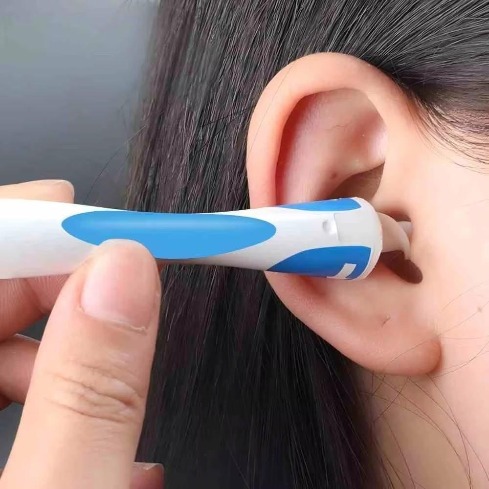 Soft Ear Wax Earpick 360° Rotary Ear Wax Remover Tool Ear Spoon Spiral Ear Cleaner  Ear Care
