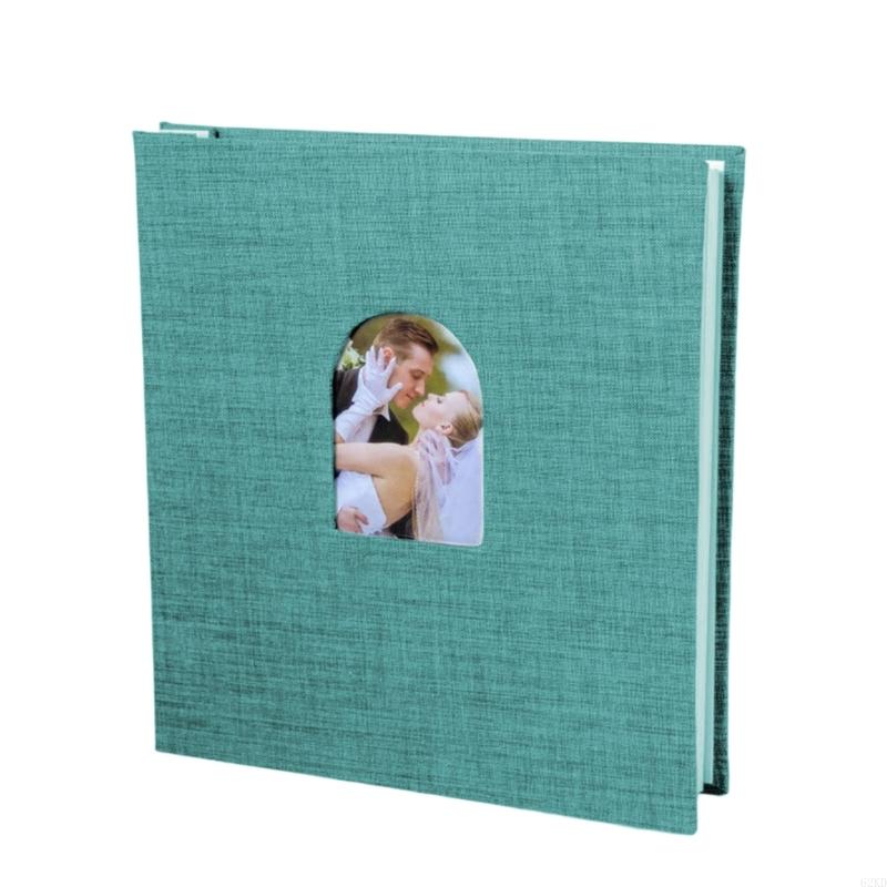 62KD Arch Design Photo Album With 40 Pockets Thick Cardboards Pages Writing Space