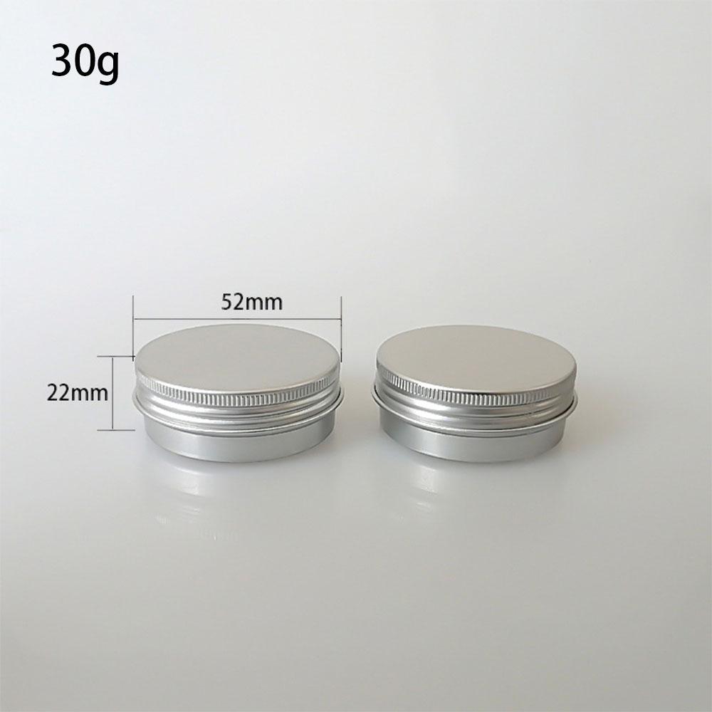 50PCS 10g 30g 50g 100g Aluminum Tin Jars Empty Cosmetics Container Metal Candle Jars with Lids Lip Balm Pot Face Eye Cream Box
