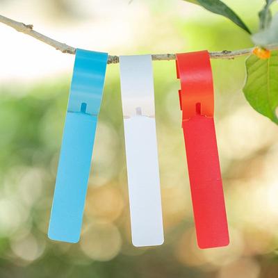 PVC Waterproof Plant Tags - Reusable Flower, Seedling, and Orchid Markers with Ring Buckle.