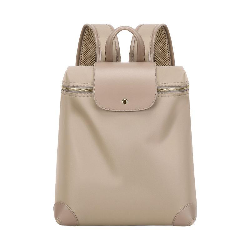 Ladies Anti-theft Backpack Casual Travel Bag Water-repellent Nylon Fabric colore blu scuro