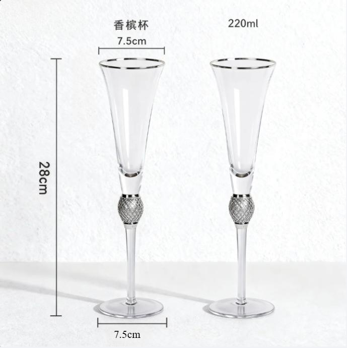 2pcs Light Luxury High-end Crystal Cup Red Wine Glass Set Tall Glass Party Wine Glass Glasses DrinkingGlasses for ChampagneFlute