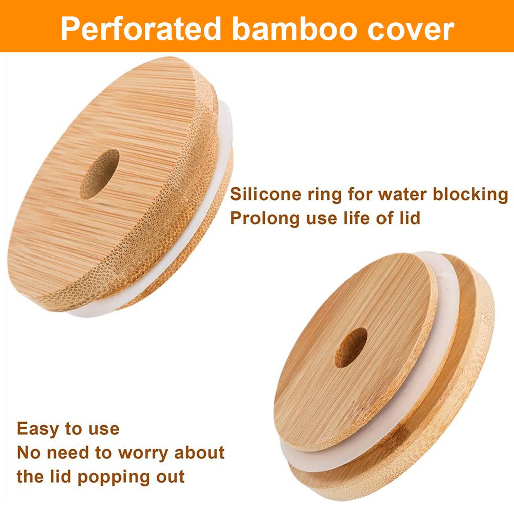 2Pcs 700ml Glass Cup with Lid and Straw Transparent Drinking Glasses for Juice Water Iced Coffee Cups Mug Drinkware Kitchen Tool