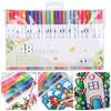 48Pcs Permanent Markers Watercolor Assorted Colors Fine Point Dual Tip Painting Tools