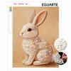 Ce kit de peinture de perles comprend des perles 5D et un style d'art mosaïque de lapin mignon. conçu pour une décoration murale élégante de la maison.