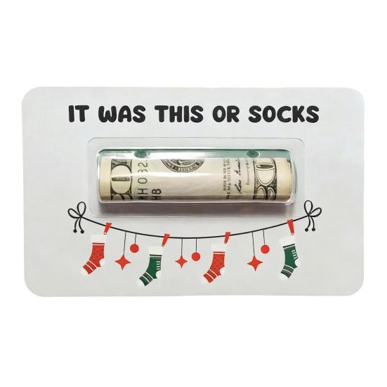 Bruh Money Holder Christmas Tree Hanging Cash Holder Card Decoration Ornament Festival Party Holiday