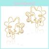 Face Alloy Trendy Earrings Fashionable Geometric Design Street Style Jewelry