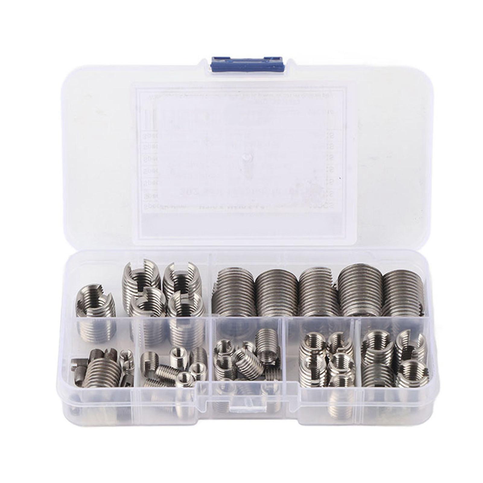 Stainless Steel Inner Thread Self Tapping Thread Inserts Set Thread Reinforce Repair Tool Thread Insert Thread Insert Set белый