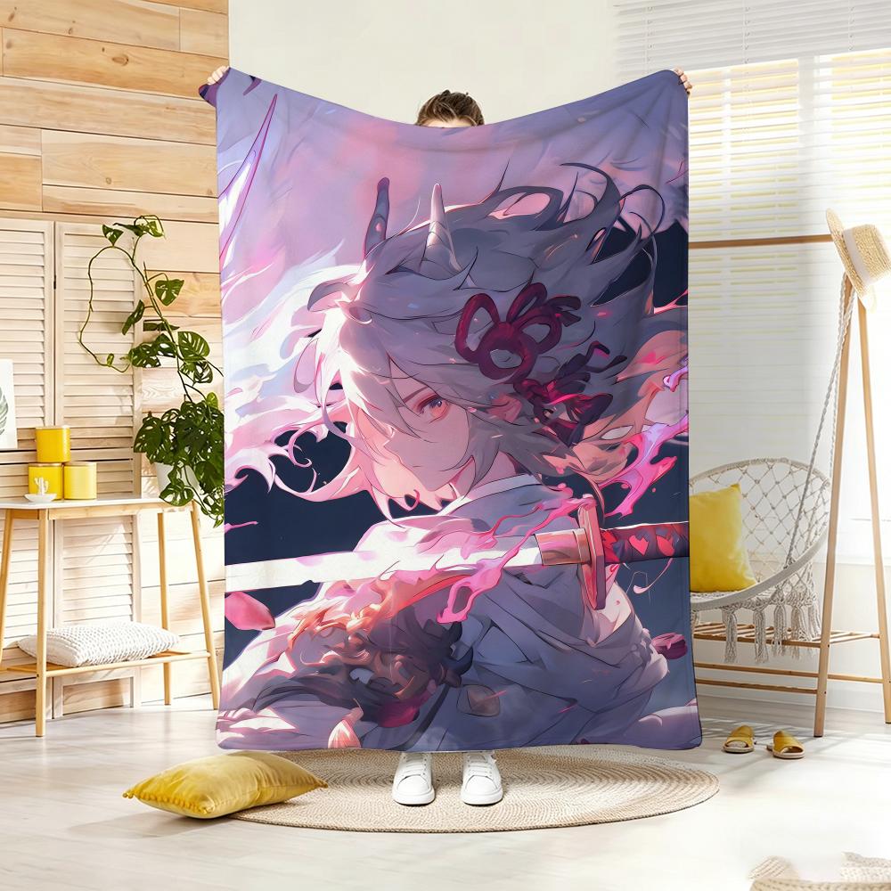 Anime MMoonS WitchS Throw Lightweight G Flannel Blanket Soft Skinfriendly for Summer Cooling