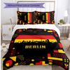 Germany Football Printed Bedding 3 Piece Set Cozy Breathable Bed Cover Set as Housewarming Holiday Gift