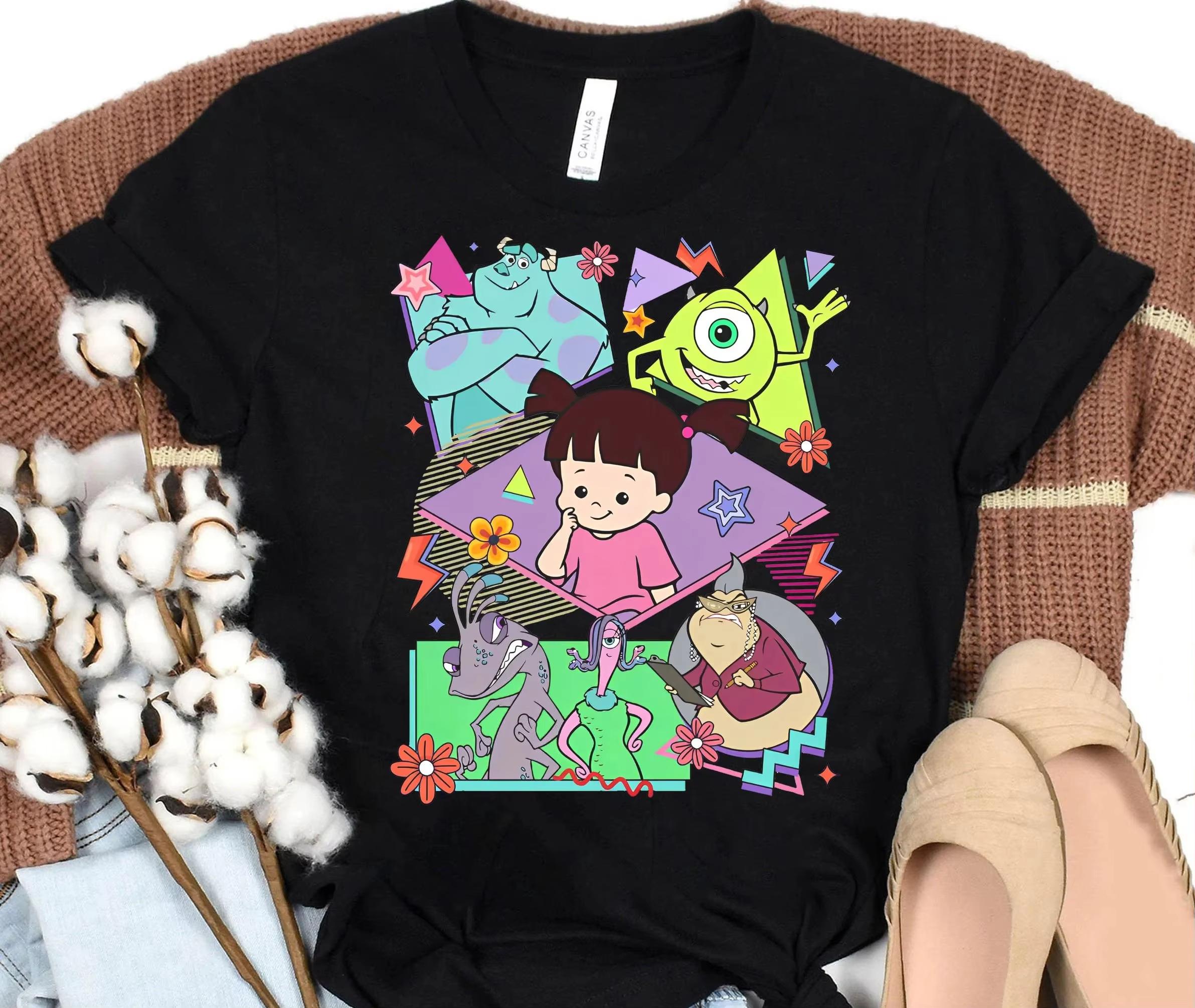 

Retro 90S Monsters University Characters Shirt Mike Sulley Boo TShirt Monsters Inc Birthday Gift Idea Tee Family Outfit S