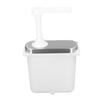 Sauce Dispenser Pump Salad Jam Seasoning Condiment Squeeze Pump Container with Base for Kitchen Restaurant 3 Pumps