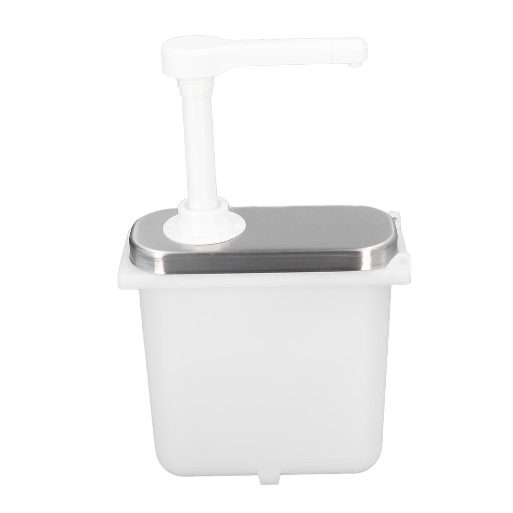 Sauce Dispenser Pump Salad Jam Seasoning Condiment Squeeze Pump Container with Base for Kitchen Restaurant 3 Pumps
