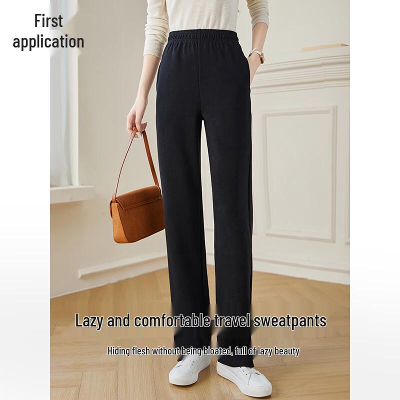 Chushen Women's High-Waist Straight Leg Casual Pants