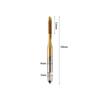 5PCS Titanium Coating Screw Tap Spiral Point Metric Machine Thread Tap HSS Straight Flute Tap Drill Set Tapping Tool