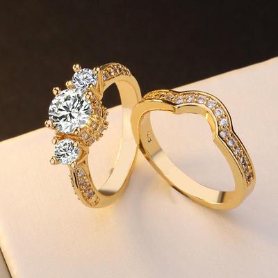 European & American Fashion Zirconium Ring Set - Creative Ladies' Jewelry Gift