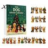 Calendario de Adviento Caja de Navidad 2026, Calendario de Cuenta Atrás de 24 Días con Colgantes Decorativos de Perro/Caballo/Gato/Animales de Acrílico 2D, Colgante Mini Animal