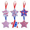6PCIndependence Day Decoration Pendant Star Pendant Five Star Love Independence Day Decoration