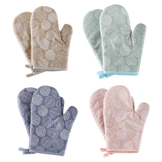 2Pcs Heat Resistant Oven Gloves Non-Slip Silicone Mitts for Baking Grilling Microwave Cooking Gloves for Hot Dishes