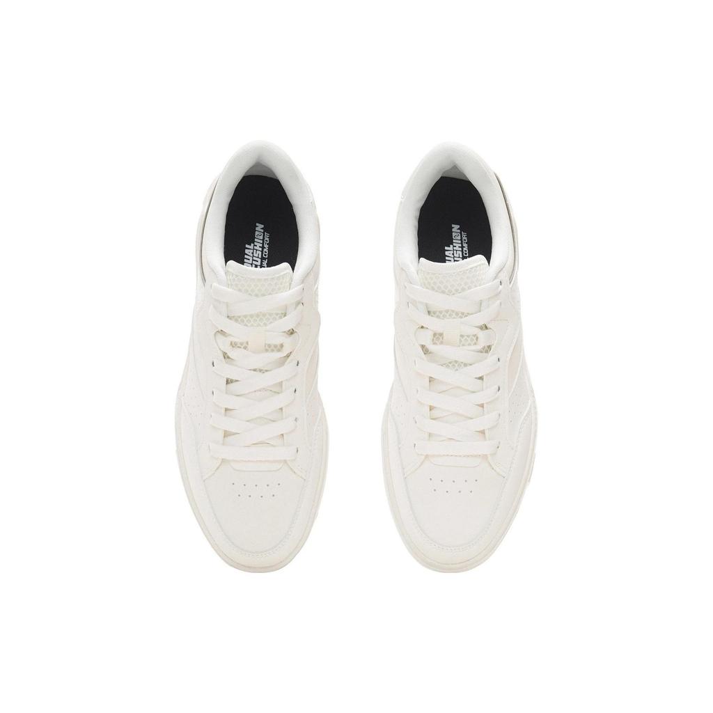 Li Ning Slip Resistant, Abrasion Resistant, Lightweight Low top Skateboard Shoes Men's White AGCS031-1