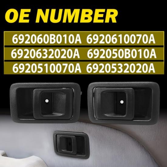 Pair LH & RH Interior Handle Door Brown for 01-04 Tacoma/96-02 4Runner Black