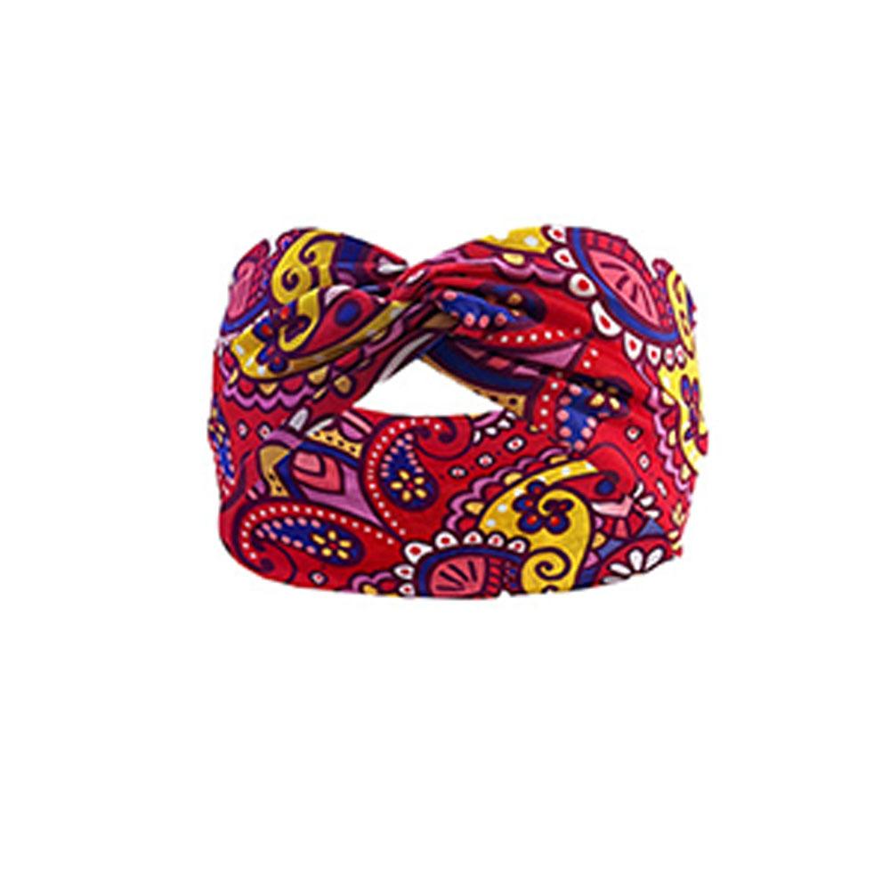 Printed Sports Headband Yoga Headband Sweat-absorbent Antiperspirant Women's Wide-brimmed Headscarf