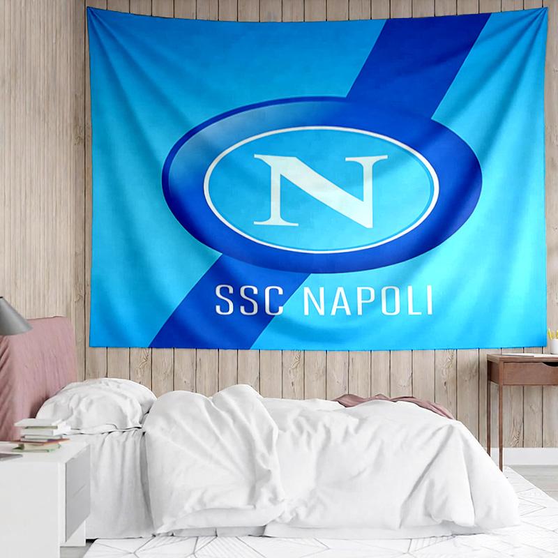 NAPOLI LOGO Tapestry for Bedroom Aesthetic Classroom Tapestries Wall Hanging for Living Room Dorm Office,Ideal Creative Gift