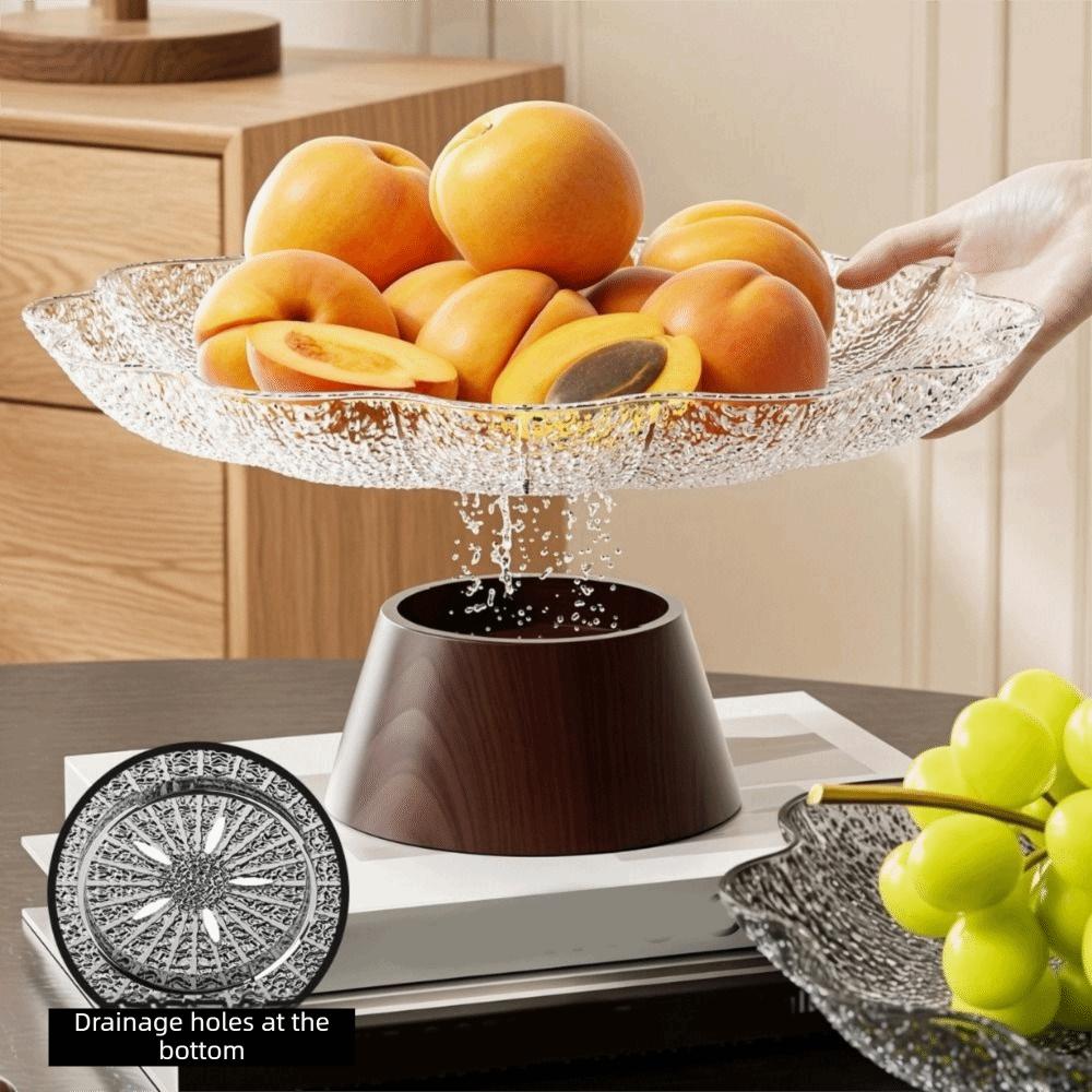 Draining Pedestal Fruit Bowl Plastic Dried Fruit Plate Fruit Display Stand  Table Centerpiece